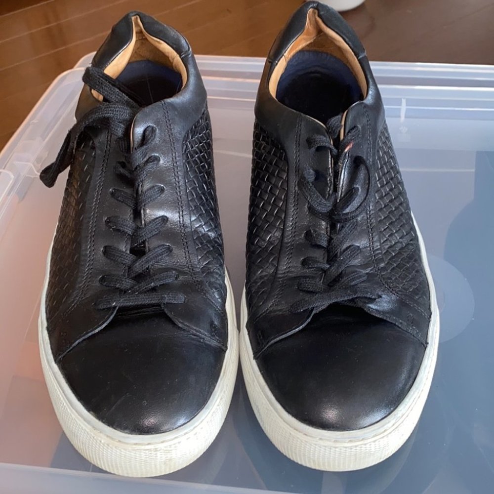 MR B'S SHOES BLACK LEATHER SNEAKER